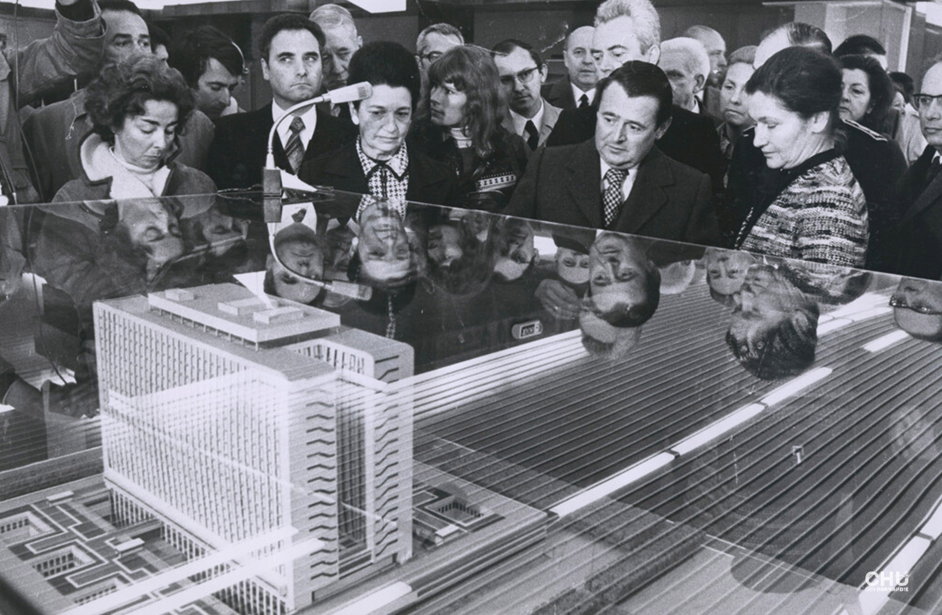 Visite de Simone Veil en 1975